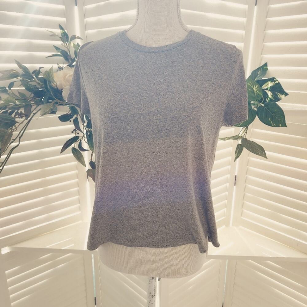 MADEWELL GRAY SLIT BACK GRAY SHORT SLEEVE TEE SIZE MED